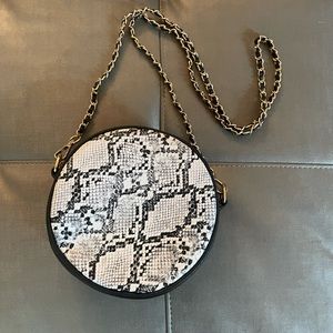 Snakeskin cross body bag